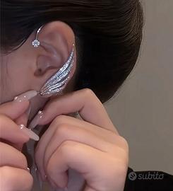 Orecchini ali Cigno - colore Argento – SX e DX