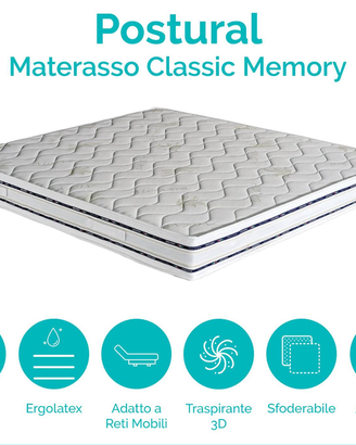 MATERASSO POSTURAL MEMORY MATRIMONIALE 160X190/200