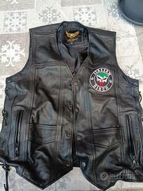 Gilet in pelle da moto taglia S