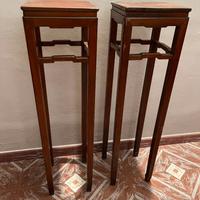 Coppia portavaso / stand cinesi, legno