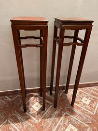 Coppia portavaso / stand cinesi, legno