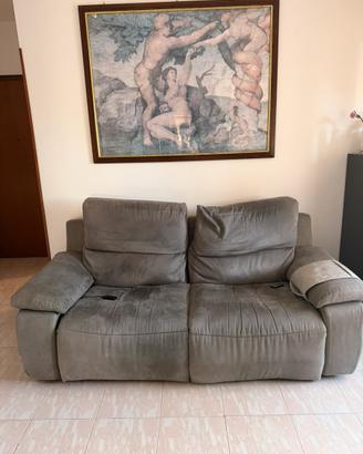 Divano estendibile poltrone sofà grigio