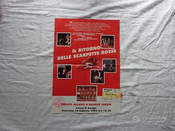 PHILIPS MILANO RANGER VARESE 1992 SCARPETTE ROSSE