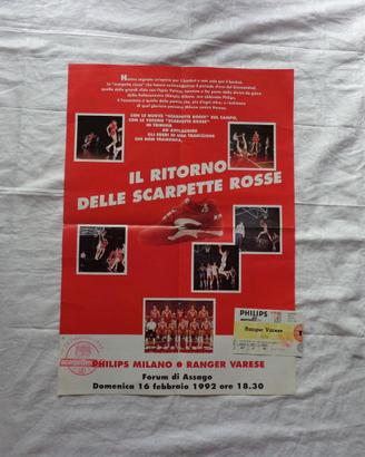 PHILIPS MILANO RANGER VARESE 1992 SCARPETTE ROSSE