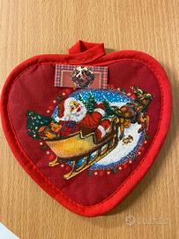 NATALE Presina da cucina Cuore Babbo Natale