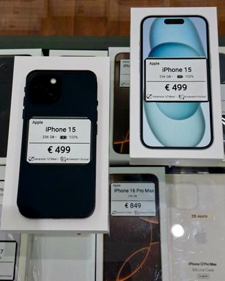 IPHONE 15 256GB nero - azzurro  100%