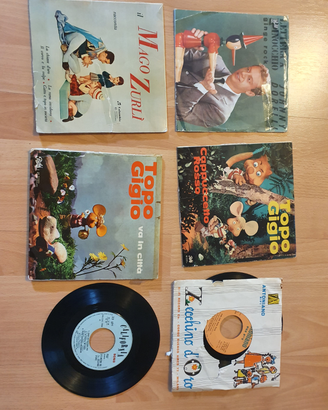 Dischi 33 e 45 giri vintage canzoni bimbi