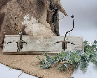 Attaccapanni in legno stile Shabby Chic