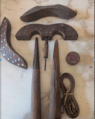 Antico Specchietto per Allodole in Legno