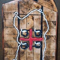 Tagliere decorativo artigianale in legno 