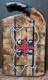 Tagliere decorativo artigianale in legno 