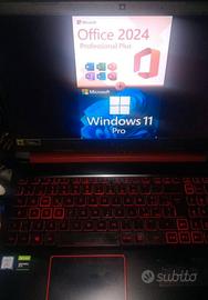 ACER NITRO 5:i7+16GB RAM+NVMe 1TB)+WIN11+OFFiCE