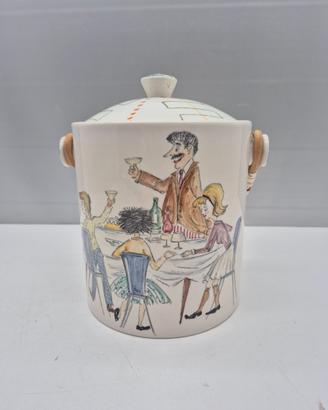 porta oggetti o biscottiera vintage ceramica