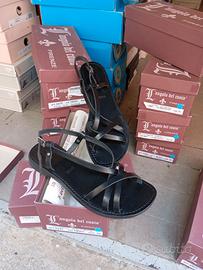 Sandali da donna artigianali in vero cuoio, nuovi