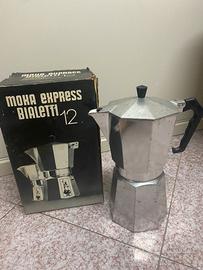 Moka Bialetti vintage 12 tazze scatola originale