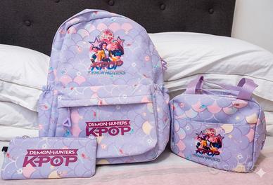 Zaino zainetto Demon Hunters + borsetta + astuccio