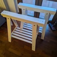 Cavalletti / Caprette scruvania, piano di lavoro