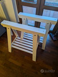 Cavalletti / Caprette scruvania, piano di lavoro