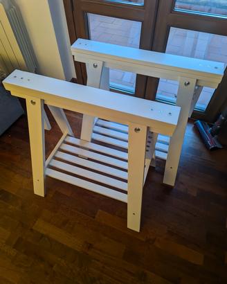 Cavalletti / Caprette scruvania, piano di lavoro