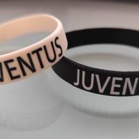 Braccialetti in gomma bianca / nera / Juventus 