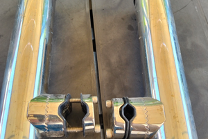 Portacanna barca acciaio