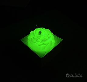 candela in cera retroilluminata led RGB 