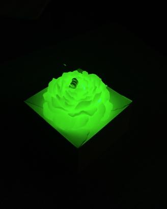 candela in cera retroilluminata led RGB 