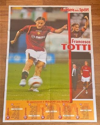 FRANCESCO TOTTI Roma 2005 POSTER 80x55 Calciatori