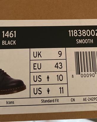 Dr. Martens 1461 BLACK SMOOTH
