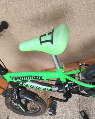 Bici 12" HAMMER verde-nero Schiano Bike