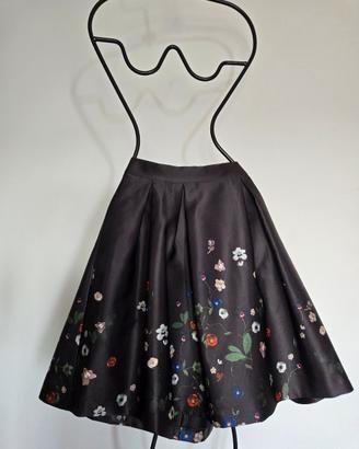 Gonna H&M a ruota, nera satinata TG IT48