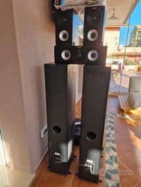 Jamo s626 HCS Kit 5.0+Amplificatore+supporti paret