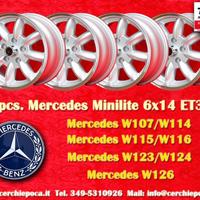 4 Cerchi Mercedes Minilite style 6x14 ET30 5x112