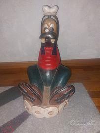 Statua di Pippo (Goofy) XXL 50 cm x 5.2 Kg Legno