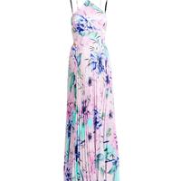 Abito lungo, raso plissettato, rosa, Marciano, 42