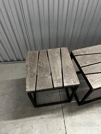 Set 39 pezzi ferro battuto tavoli e sedute