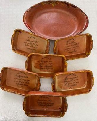 Piatti in terracotta smaltata - Vintage rustici