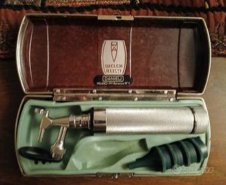 Otoscopio Vintage con custodia, completo.