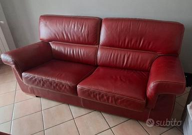 Divano 3 posti in pelle (sofà)