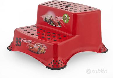 Sgabello antiscivolo 2 gradini per bambini. Cars