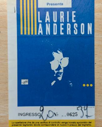 Raro Laurie Anderson - Tour 1986 - Philip Morris