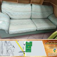 Codice: 3556 DIVANO N.2 POSTI COLORI VERDE ACQUA