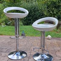 n.4 SGABELLI GIREVOLI GRIGIO in ABS e acciaio