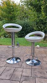 n.4 SGABELLI GIREVOLI GRIGIO in ABS e acciaio