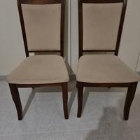 Omaggio 2 Sedie in legno e rivestimento in tessuto