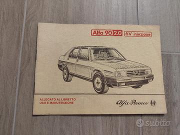 alfa 90 V6 iniezione libretto uso