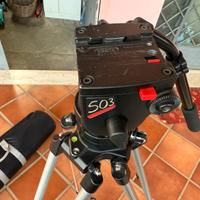 Manfrotto 028B in alluminio + testa fluida 503