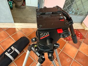 Manfrotto 028B in alluminio + testa fluida 503