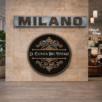 insegna tabella industriale MILANO anni 70/80