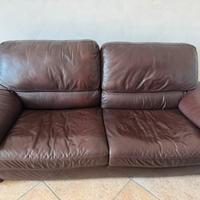 Divano vera pelle testa di moro